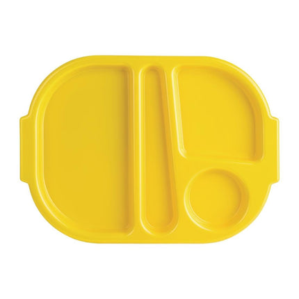 Polycarbonate Small Compartment Tray Yellow 32.2cm | Olympia Kristallon