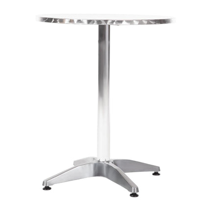 Round Stainless Steel Bistro Table 60cm Grey | Bolero 3