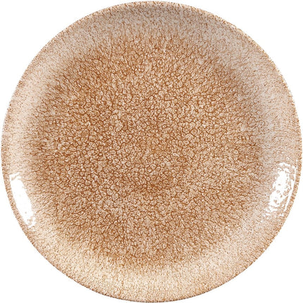 Raku Garnet Orange Evolve Coupe Plate 22cm | Churchill Studio Prints