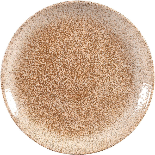 Raku Garnet Orange Evolve Coupe Plate 22cm | Churchill Studio Prints