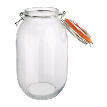 Airtight Preserving Jar with Rubber Seal and Clip | Vogue | 2L Capacity 2