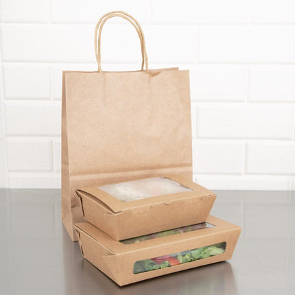 Compostable Salad Containers with PLA Window 1200ml | Fiesta (200 pcs) 6