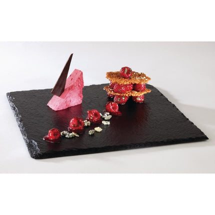 Melamine Serving Platter Slate Look GN 1/2 | APS 4