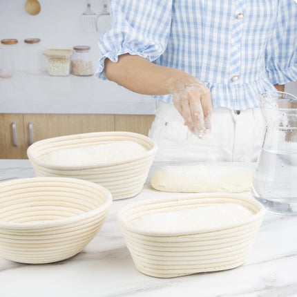 Oval Rattan Proofing Basket 250x150x80mm | Vogue 6
