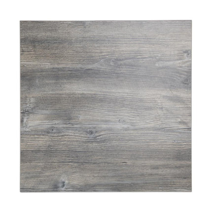 Square Melamine Tabletop Ash Grey 700mm Pre-Drilled | Bolero