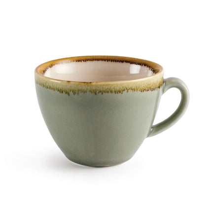 Cappuccino Cups 23cl Mos Green | Olympia Kiln Collection | Set of 6 2