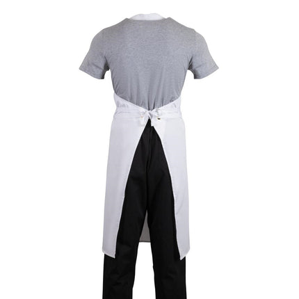 White Polyester-Cotton Bib Apron XL | Whites 5