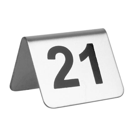 Stainless Steel Table Numbers 21-30 | Olympia | 10 Pieces