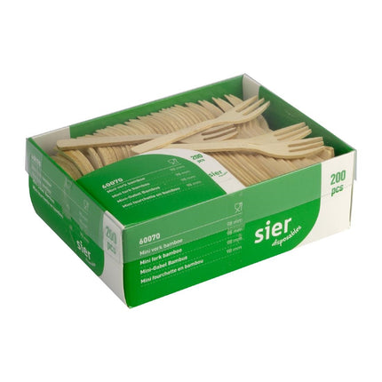 Mini Bamboo Fork 98mm | Sier Disposables 3