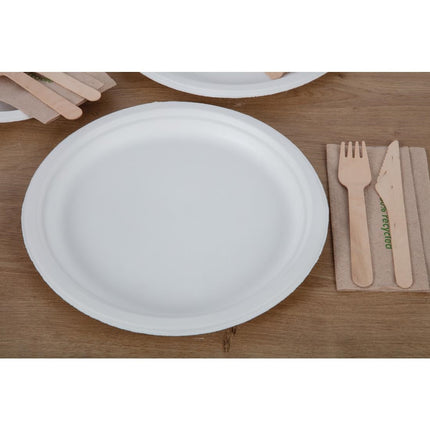 Compostable Bagasse Plates 26cm | Fiesta 9