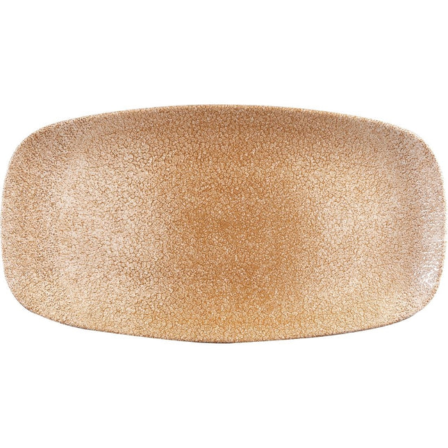 Raku Garnet Orange Oval Chef's Plate 35.2 x 18.7cm | Churchill (6 pcs)