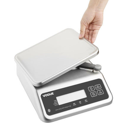 Waterproof Digital Kitchen Scale 30 kg Capacity | Vogue 4