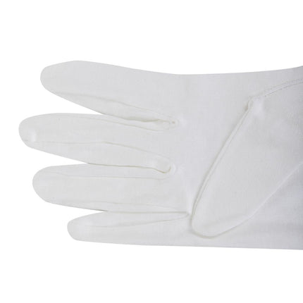 Men's White Serving Gloves | 100% Cotton | Size L 5