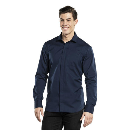 Men's Navy Stretch Shirt | Chaud Devant | Size XXL 2