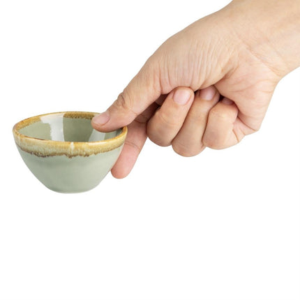 Mos Green Kiln Porcelain Dipping Bowls 7 cm | Olympia | 12 Pieces 3