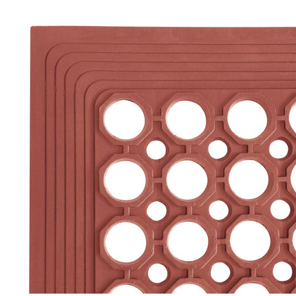 Rubber Anti-Fatigue Mat Red 1500x900mm | Jantex 6