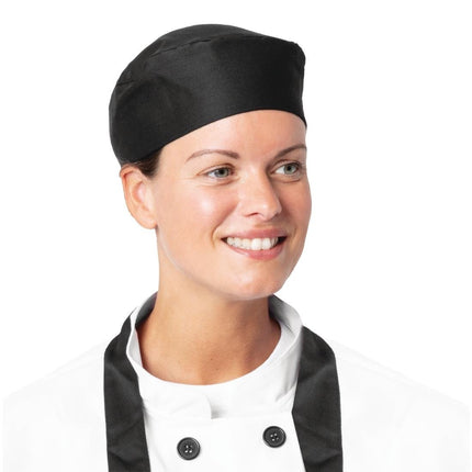 Polyester-Cotton Skull Cap with Elastic Band | Nisbets Essentials