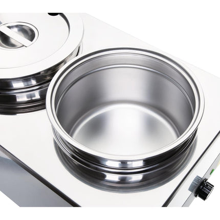 Stainless Steel Bain-Marie with 2x 5.2L Pans | Buffalo 3