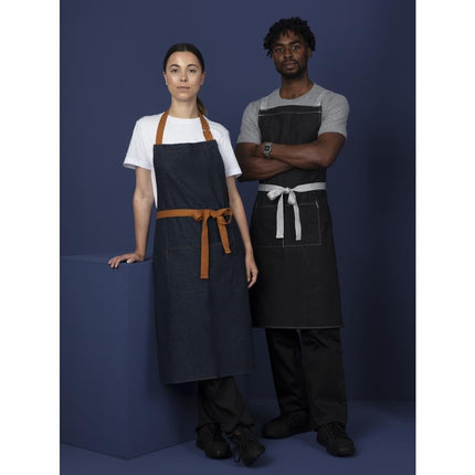 Blue Denim Halter Apron with Adjustable Neck and Double Pockets | Southside 5