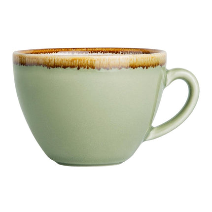 Cappuccino Cups 23cl Mos Green | Olympia Kiln Collection | Set of 6