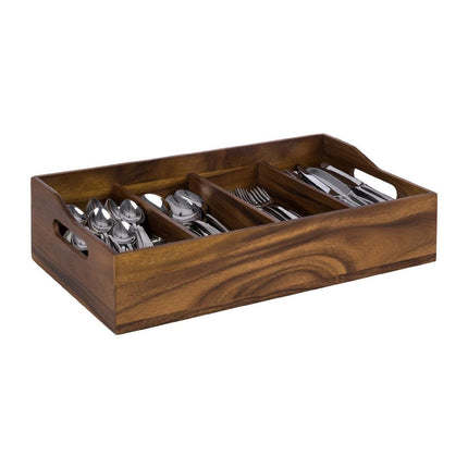 Acacia Wood Cutlery Tray 510x280mm | APS 2