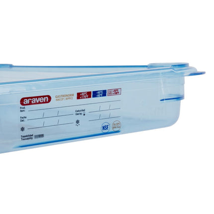Blue ABS GN 1/1 Food Container 6.5 cm Deep | Araven 5