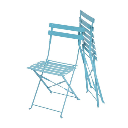 Steel Folding Chairs Turquoise | Bolero 4
