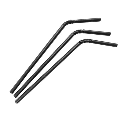 Compostable Black Paper Bendable Straws | Fiesta 6