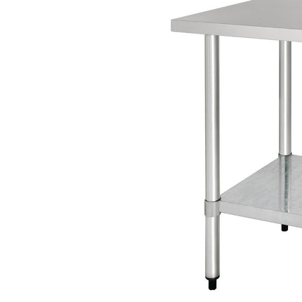 Stainless Steel Worktable without Backsplash 90x90x70cm | Vogue 3