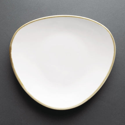 Kiln Chalk White Triangular Plates 280mm | Olympia 2