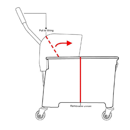 Mop Bucket with Wringer Green 20L | Jantex Kentucky 6
