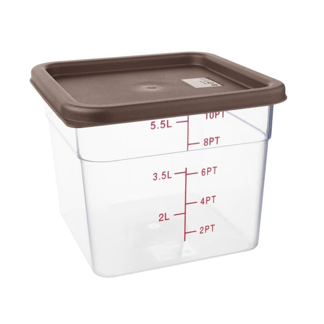 Square Brown Lid for Food Storage Containers Medium | Hygiplas 2
