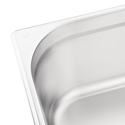 Stainless Steel GN 2/1 Pan 200mm Depth | Vogue 5