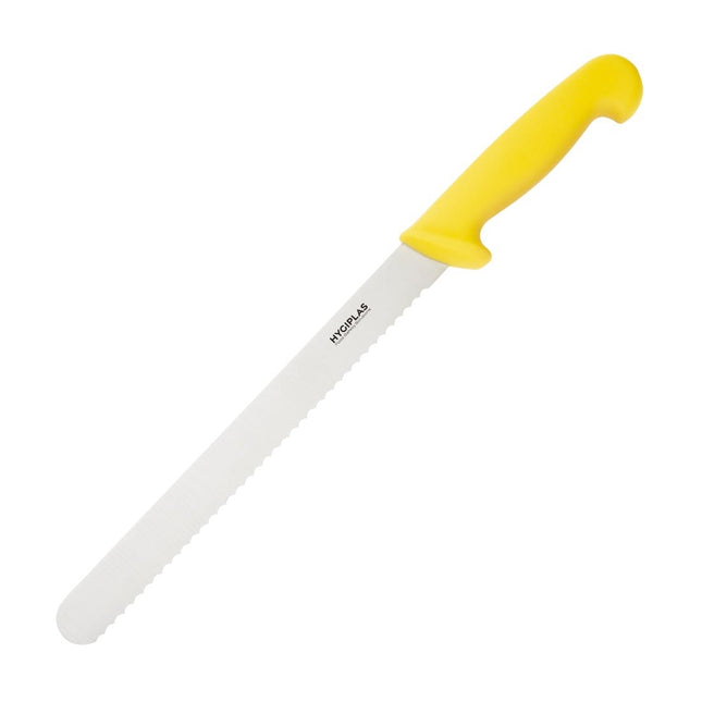 Hygiplas Yellow Serrated Ham Knife 24.8cm