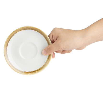 Kiln Chalk White Espresso Cup Saucers 115mm | Olympia 4