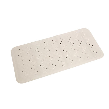 Anti-Slip Bath Mat with Suction Cups | Mitre Essentials | 74x34cm | White