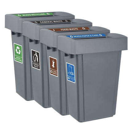 Slim Bin Lid Label Mixed Paper & Cardboard | Jantex 3