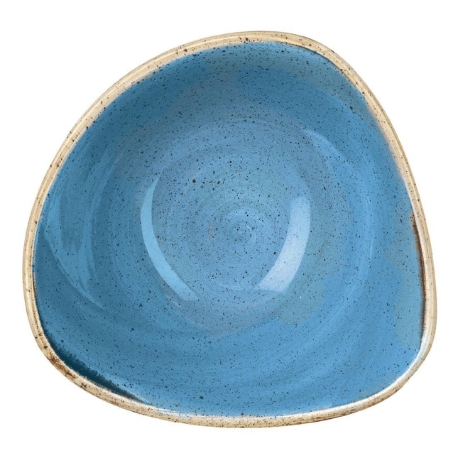 Triangular Bowl Cornflower Blue | Churchill Stonecast | 15.3cm