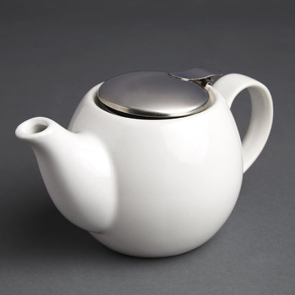 Porcelain Café Teapot 51cl | Olympia | White 2