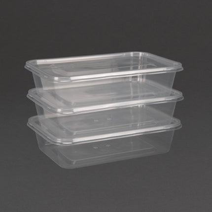 Recyclable Microwaveable Plastic Containers 50cl with Lids | Fiesta | 250 Pieces 4