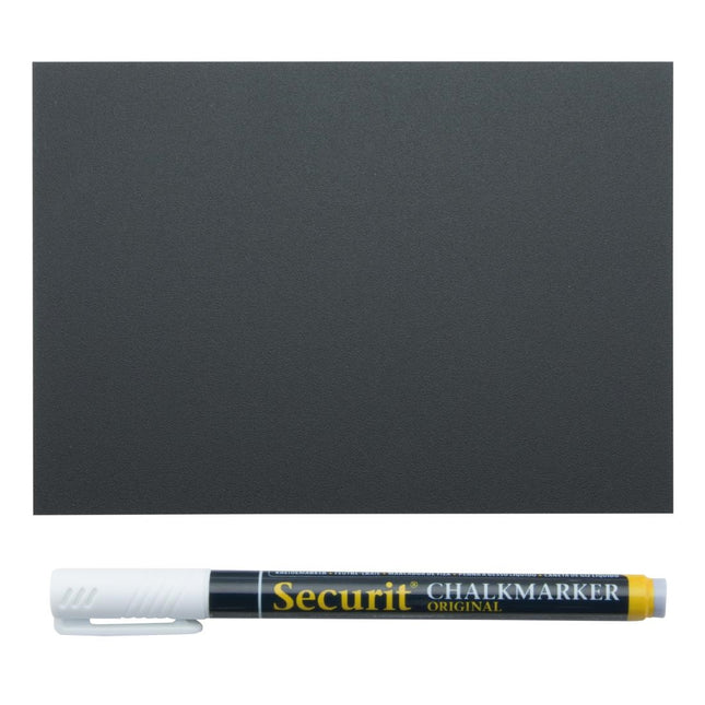 A6 Chalkboard Tags with Chalk Marker and Holders Box | Securit 2