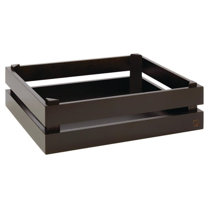 Stackable Solid Wood Buffet Crate Black GN 1/2 | APS Superbox