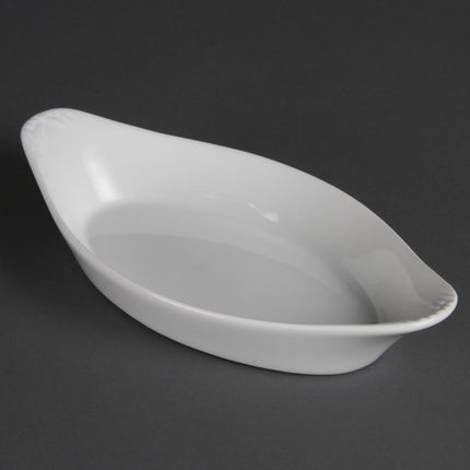 Oval Gratin Dishes | Olympia Whiteware | 25.3 x 14 cm
