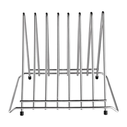 Heavy-Duty Stainless Steel Cutting Board Rack with 7 Slots | Hygiplas 2