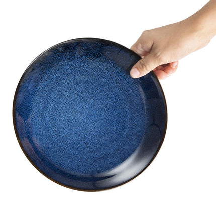 Midnight Blue Reactive Glaze Plate 205mm | Olympia Luna | Earthenware 4