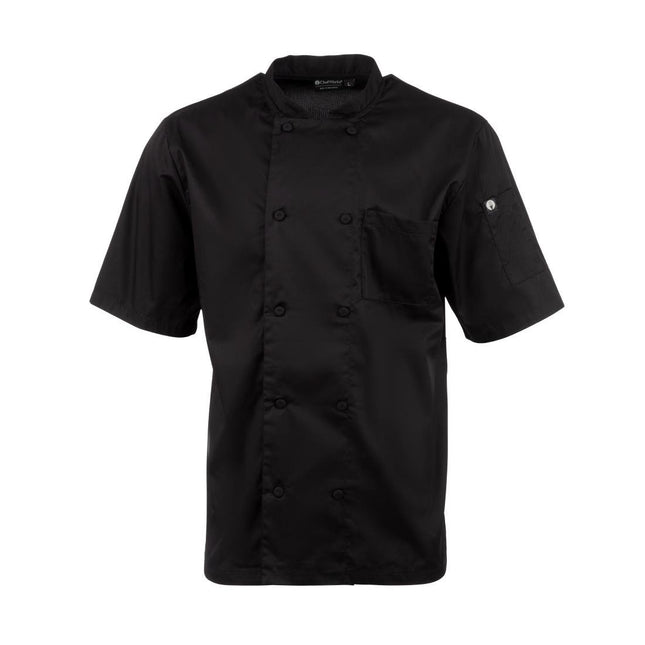 Montreal Cool Vent Black Short Sleeve Chef Jacket | Chef Works | Size XXL