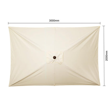 Sevilla Square Parasol 2 x 3 m Cream | Bolero 5