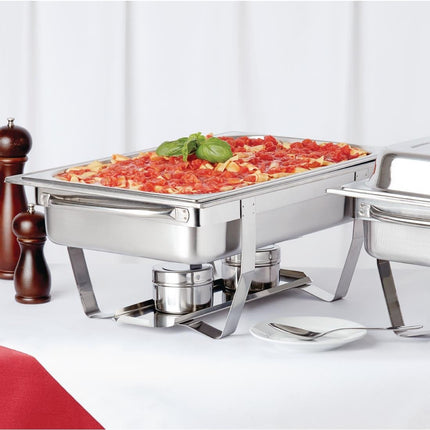 Chafing Dish Set GN 1/1 with 9L Food Pan | Olympia Milan (4 Pieces) 4