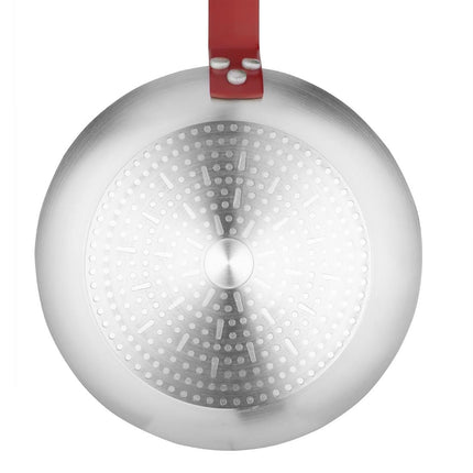 Aluminium Non-Stick Frying Pan with Red Handle 28cm | Hygiplas | Teflon Platinum Plus Coating 2