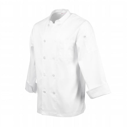 Unisex Durable Breathable Chef Jacket White L | Chef Works Le Mans 5